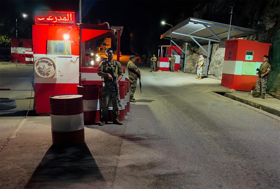صورة مرفقة ببيان الجيش اللبناني.